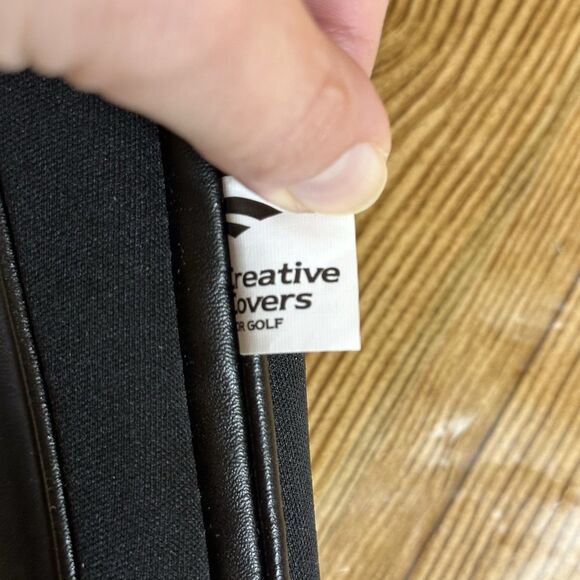 Creative Covers Golf Driver Headcover Zip Top for Tees Divot Tool Blue And White - Picture 2 of 16